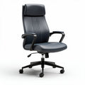 Office chair with ergonomic design adjustable height and leather upholstery 56 x 62 x 110cm