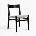 Modern dining chair with upholstered seat and backrest in grey 45 x 45 x 80cm