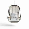 Hanging swing chair with cushioned seat and side table 90 x 80 x 120cm